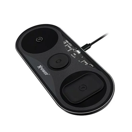 XPower WLM8 3 IN 1 15W Wireless Charging Pad - Black